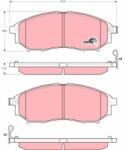 TRW Set Placute Frana, Frana Disc Gdb3392 Infiniti Ex/Fx/G/M/M35/M37/M45/Q45 Iii/Q60 (GDB3392)