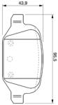 Bosch Set Placute Frana, Frana Disc 0986424756 Citroën E-Mehari Fiat Punto