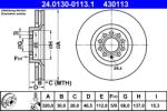 ATE Disc Frana 24.0130-0113.1 Audi A4 B5/A4 B6/A4 B7/A6 C5/Allroad C5 Seat Exeo