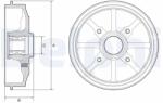 DELPHI Tambur Frana Bfr484 Citroën C-Elysee/C3 Ii/C3 Iii/C4 Cactus/Ds3 Ds Ds 3