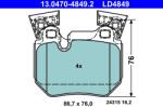 ATE Set Placute Frana, Frana Disc 13.0470-4849.2 Bmw 1