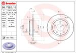 BREMBO Disc Frana 08.7352. 11 Ford Usa Probe Ii Haima (Faw) Freema/Premacy Mazda 626 Iv