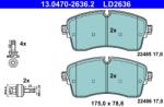 ATE Set Placute Frana, Frana Disc 13.0470-2636.2 Jaguar E-Pace Land Rover Discovery V