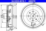 ATE Tambur Frana 24.0222-8018.1 Alfa Romeo 145/146 Citroën Nemo Fiat Albea/Doblo (24.0222-8018.1)