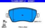 ATE Set Placute Frana, Frana Disc 13.0460-5801.2 Nissan Micra C+C Iii/Micra Iii