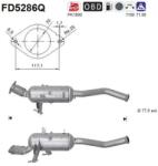 AS Filtru Funingine/Particule, Sist. De Esapament Fd5286Q Nissan Nv400 Opel Movano B