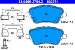 ATE Set Placute Frana, Frana Disc 13.0460-2784.2 Ford B-Max/Fiesta/Fiesta Vi