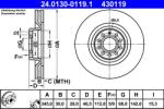 ATE Disc Frana 24.0130-0119.1 Audi A4 B6/A4 B7