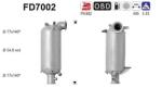 AS Filtru Funingine/Particule, Sist. De Esapament Fd7002 Vw Multivan T5 (FD7002)