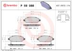 BREMBO Set Placute Frana, Frana Disc P59088 Opel Karl Vauxhall Viva (P59088)