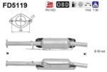 AS Filtru Funingine/Particule, Sist. De Esapament Fd5119 Ford C-Max/C-Max Ii