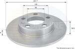 COMLINE Disc Frana Adc1414 Audi A1/A1 Allstreet/A1 City Carver/A2/A3/Tt Seat Arona/Leon