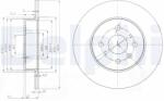 DELPHI Disc Frana Bg3885C Opel Astra F Classic/Astra G/Astra H/Astra H Gtc/Combo (BG3885C)