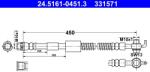 ATE Furtun Frana 24.5161-0451.3 Citroën C4 Ii/Ds4 Ds Ds 4 / Ds 4 Crossback (24.5161-0451.3)