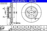 ATE Disc Frana 24.0125-0178.1 Lexus Hs Toyota Noah/Voxy/Rav 4 Iii (24.0125-0178.1)