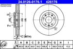 ATE Disc Frana 24.0126-0176.1 Peugeot Rcz