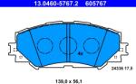 ATE Set Placute Frana, Frana Disc 13.0460-5767.2 Lexus Hs Subaru Trezia Toyota Auris (13.0460-5767.2)