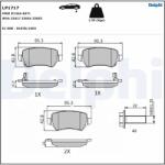 DELPHI Set Placute Frana, Frana Disc Lp1717 Kia Venga Opel Astra F/Astra F Classic/Combo