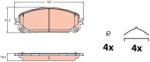 TRW Set Placute Frana, Frana Disc Gdb2142 Jeep Cherokee