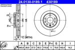 ATE Disc Frana 24.0130-0189.1 Opel Vectra C Saab 9-3/9-3X Vauxhall Vectra Mk Iigts