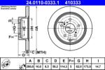 ATE Disc Frana 24.0110-0333.1 Toyota Avensis (24.0110-0333.1)