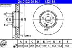 ATE Disc Frana 24.0132-0154.1 Mercedes-Benz E-Class/E-Class T-Model