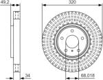 Bosch Disc Frana 0986479T32 Infiniti Ex/Fx/G/M/M37/Q60/Q70/Qx50 I