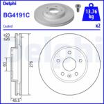 DELPHI Disc Frana Bg4191C Chevrolet Aveo/Cruze Opel Astra J/Astra J Gtc (BG4191C)
