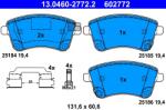 ATE Set Placute Frana, Frana Disc 13.0460-2772.2 Kia Venga (13.0460-2772.2)