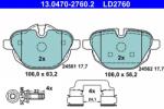 ATE Set Placute Frana, Frana Disc 13.0470-2760.2 Bmw 5/5 Touring/6 Gran Turismo/7/X3