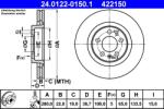 ATE Disc Frana 24.0122-0150.1 Audi A3 Seat Leon/Toledo Ii Skoda Octavia I Vw Bora