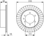 Bosch Disc Frana 0986479385 Nissan Patrol Gr Iv/Patrol Gr V (0986479385)