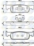 COMLINE Set Placute Frana, Frana Disc Cbp02144 Dacia Logan Ii/Logan Mcv Ii/Sandero (CBP02144)