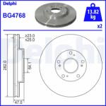 DELPHI Disc Frana Bg4768 Honda Accord Vii (BG4768)