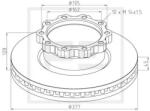 PE Automotive Disc Frana Fata 036.117-00A Man M 2000 L (036.117-00A)
