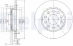 DELPHI Disc Frana Bg3674C Audi A4 B5/A4 B6/A4 B7/A4 B8 Seat Exeo (BG3674C)