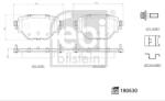 Febi Bilstein Set Placute Frana, Frana Disc Puntea Spate 180630 Opel Corsa F Peugeot 2008 Ii