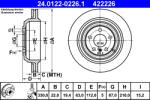 ATE Disc Frana 24.0122-0226.1 Mercedes-Benz Gl-Class/M-Class/R-Class
