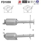 AS Filtru Funingine/Particule, Sist. De Esapament Fd1059 Ford Tourneo Connect (FD1059)