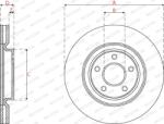 FERODO Disc Frana Ddf2785C-1 Nissan X-Trail/X-Trail Iii Renault Koleos Ii