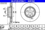 ATE Disc Frana 24.0125-0184.1 Audi A4 B8/A4 B9/A5