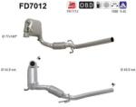 AS Filtru Funingine/Particule, Sist. De Esapament Fd7012 Seat Cordoba/Ibiza Iii (FD7012)