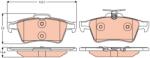 TRW Set Placute Frana, Frana Disc Gdb2086 Cadillac Bls Chevrolet Vectra Ford C-Max (GDB2086)