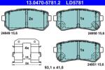 ATE Set Placute Frana, Frana Disc 13.0470-5781.2 Hyundai Creta/Kona/Tucson/Ix20