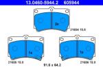 ATE Set Placute Frana, Frana Disc 13.0460-5944.2 Kia Avella/Rio I Mazda 121 Ii/Demio