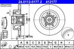 ATE Disc Frana 24.0112-0177.2 Nissan Primastar Opel Vivaro A Renault Trafic Ii (24.0112-0177.2)