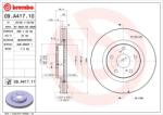 BREMBO Disc Frana 09. A417.11 Emgrand Ec8 Englon Sx7 Gleagle Gx7 Lexus Es Toyota Aurion (09.A417.11)