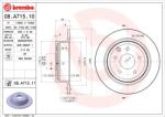 BREMBO Disc Frana 08. A715.11 Fengshen A60 Infiniti Esq Nissan Altima/Juke/Maxima Vi