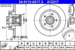 ATE Disc Frana 24.0112-0217.2 Fiat Talento Nissan Nv300/Primastar Opel Vivaro B (24.0112-0217.2)