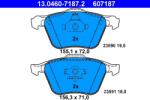 ATE Set Placute Frana, Frana Disc 13.0460-7187.2 Volvo S60 I/S80 I/V70 Ii/Xc90 I